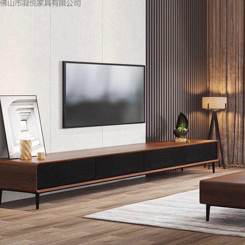 实木电视机柜新中式小户型卧室窄款超家用现简代全实ZXU木约电薄