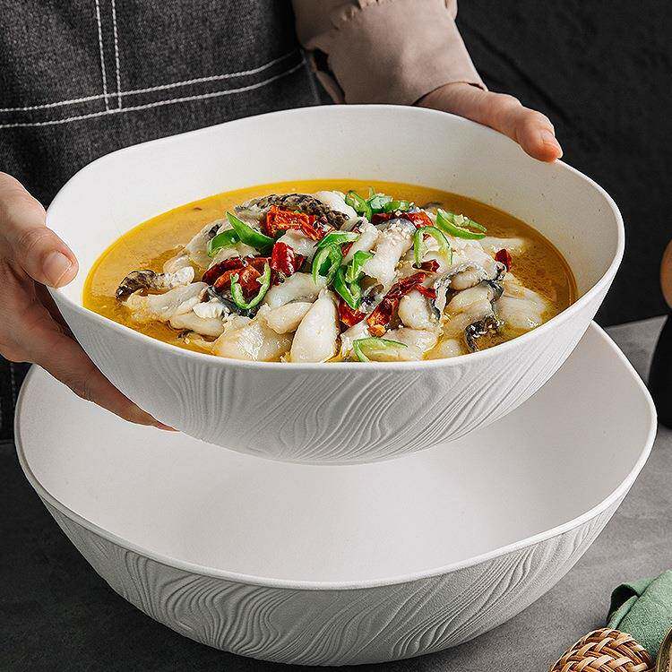 黑色无品牌/陶瓷盆汤盆家用大汤碗大量容酸菜鱼肉牛肉干锅盆水煮