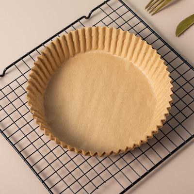 炸利兴空气炸锅纸盘本色双面现次硅油纸烧烤家用8635一性纸盘厂家