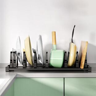 厨房台面分隔锅具无品牌/收纳架柜内屉放锅锅子置架物架盖架抽神