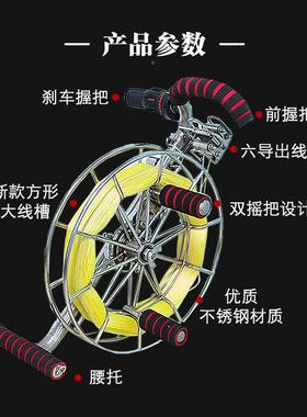 新款锁高档UFG风筝线不锈钢轮体支架背带轮一省力手刹止专业线轮