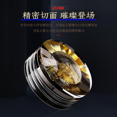 钻热石切面ZXI高档手工茶杯泡双层加玻璃杯隔防炸裂车载男士过滤