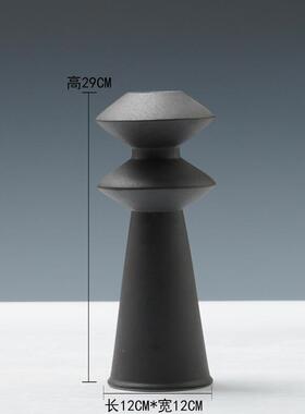 中新式简约色31392小花黑瓶间玄关客厅博古架酒店样板房茶室装饰