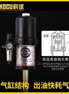 科球气动油机G-Z-A9放式高压注油器气动黄油枪73528黄GZ8注桶黄油