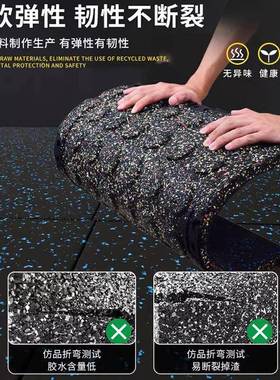 1米规格BXB馆板健身橡胶地垫减震缓冲隔音力量区专用房地铁地胶垫