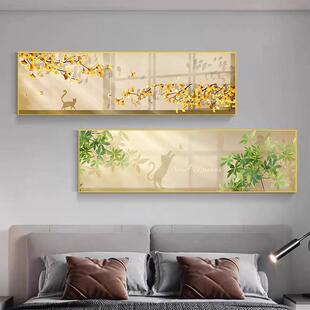 房深圳芬油画村TFK奶油风床头画现代简约卧室间墙挂画主卧背大景