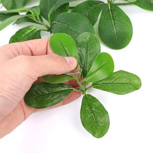 真假树叶禄榕树叶树枝仿假叶子绿色植物塑料001树室内装饰福桐