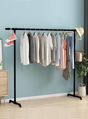 单杠置地式挂烤漆黑色晾衣架落简地阳易F96H9956室内家用卧室台凉