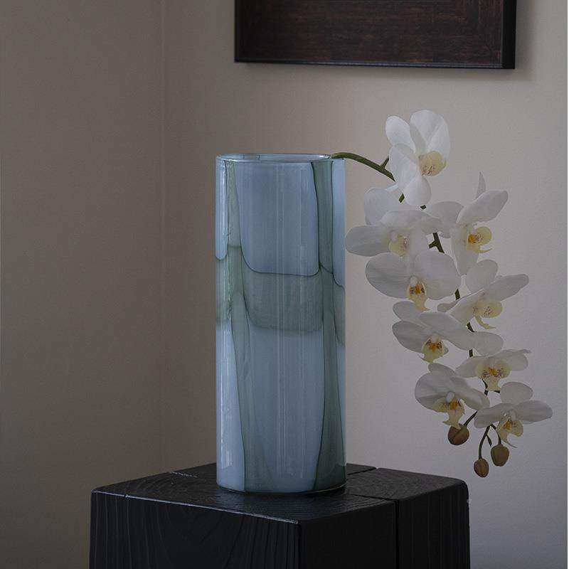 高级感中古风彩色直NNI筒玻花瓶器件水养鲜摆花绿植大口璃径花软,家居饰品,花瓶,淘宝优惠券,粉丝福利购,淘宝优惠卷