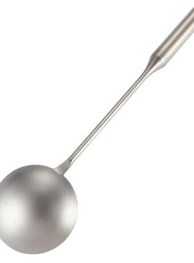 华炊纯炒勺家钛炒菜勺厨师专用用钛柄汤勺厨房商用加厚柄QMX分长