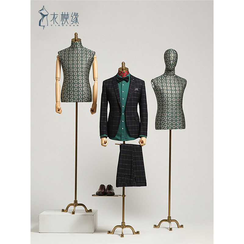 衣模缘服装店模特道具女男半身展示架子橱窗带头拍摄假人偶台模特