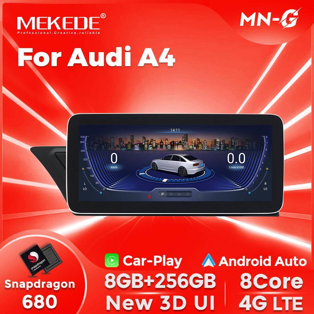 适用于AudiA4A5A4L2008-2014原车屏升级改装大屏导航carplay
