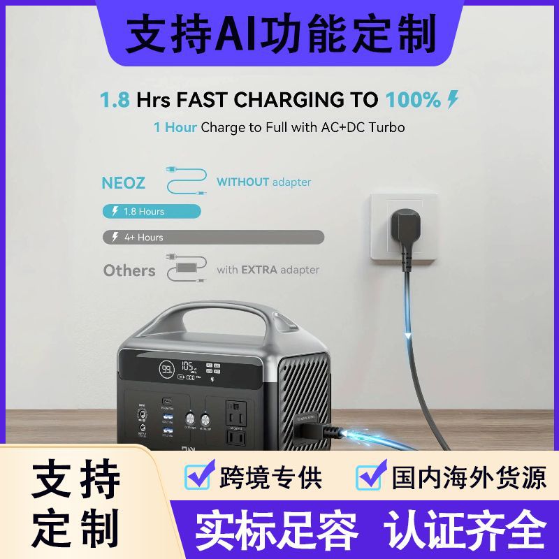 192Wh电源户外移动300W太阳能供电应急旅游光伏储能户外应急电源