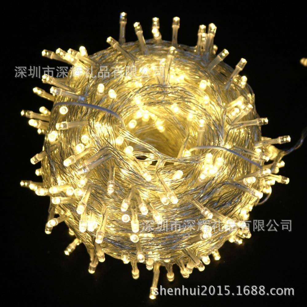 新款低压LED窗帘灯串婚庆节日装饰彩灯100米1000头低压彩灯串灯