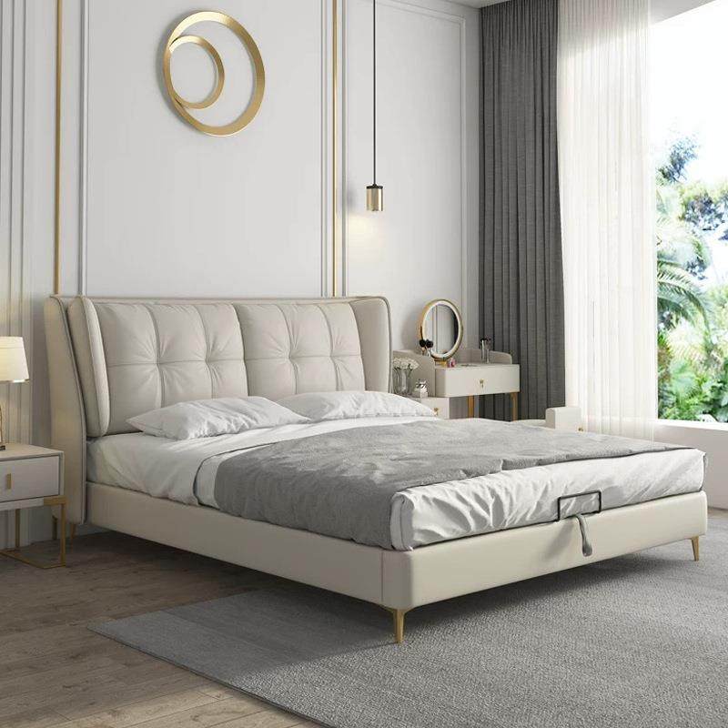 轻奢真皮床后现代主卧软床设计师简约储物双人婚床1.8米1.5皮艺床,鲜花速递/花卉仿真/绿植园艺,割草机/草坪机,淘宝优惠券,粉丝福利购,淘宝优惠卷