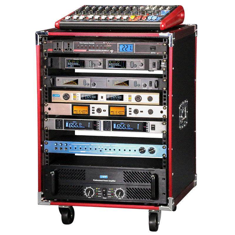 12U航空机柜16U加固机箱舞台调音台架子机柜功放机机柜红铝航空箱