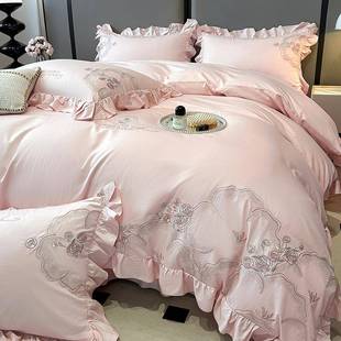 戴芙妮系列 天丝棉刺绣四件套 直销 新款 畅销轻奢丝滑清凉春季