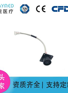 适用于迈瑞理邦监护仪心电导联线通用6PIN心电母座维修线