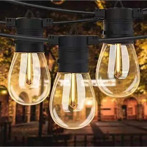 新款外贸室外灯串露营灯串庭院灯串露营灯串露营灯串S14LED防水