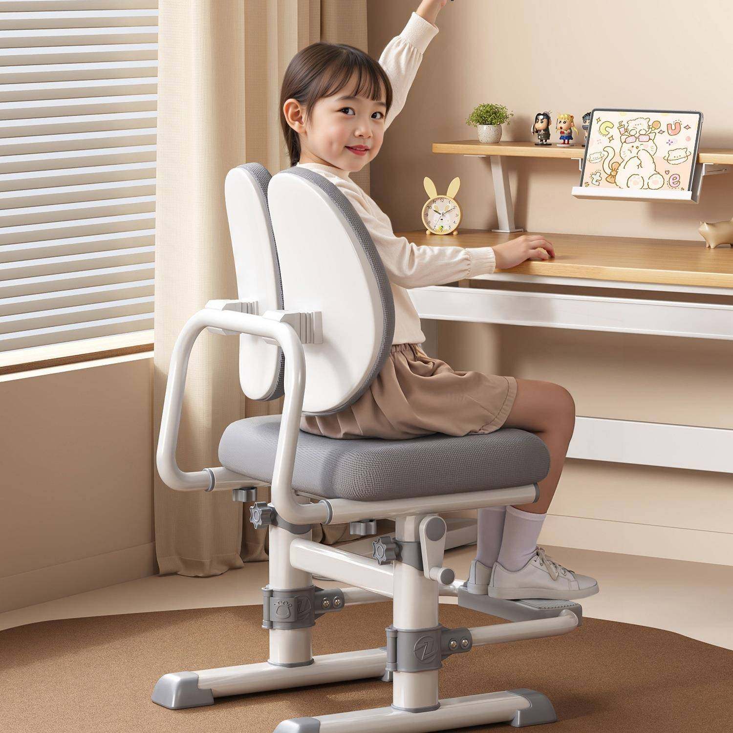 儿童学习椅小学生专用可追背调节写字椅家用座椅矫正坐姿书桌椅子,智能设备,其他智能设备,淘宝优惠券,粉丝福利购,淘宝优惠卷