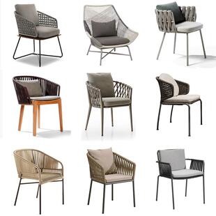 户外桌椅休闲阳光房组合花园椅子室内外庭院别墅露天防水防晒藤椅