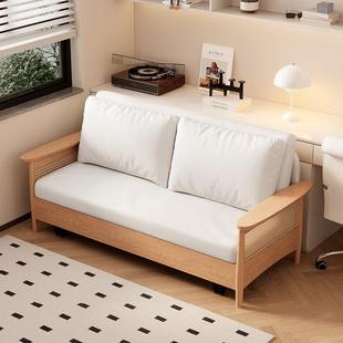 折叠沙发床两用实木多功能伸缩北欧书房小户型简约网红新款信盈居
