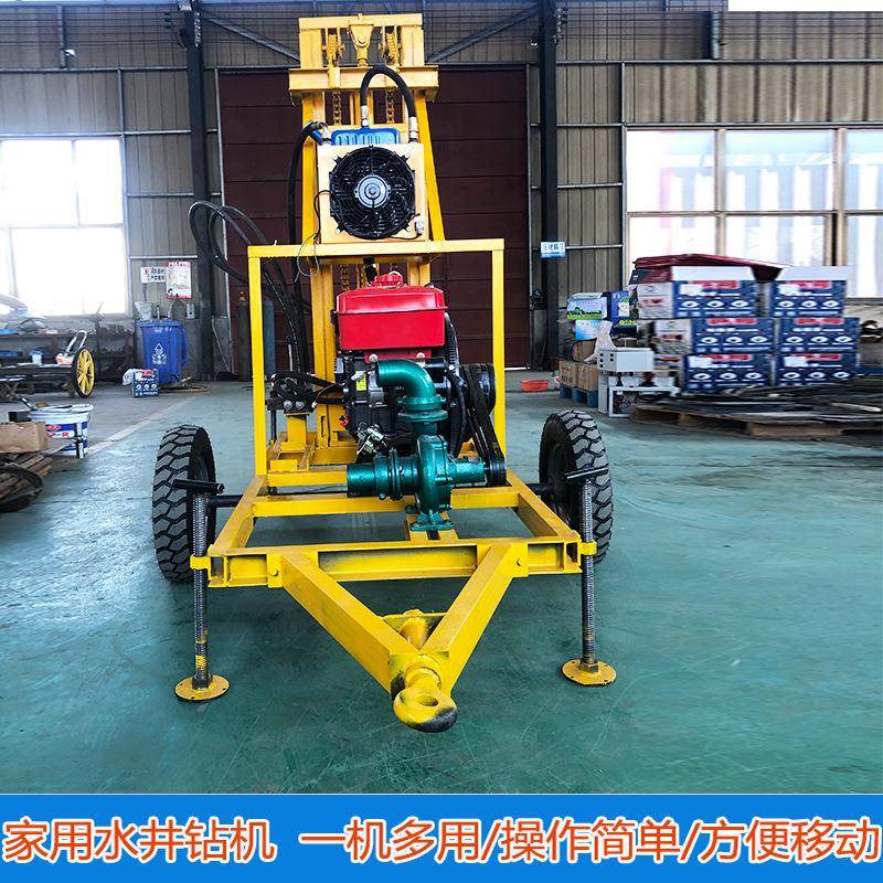 打井机柴油机小型家用多功能钻井机加粗液压打井设备灌溉深水井