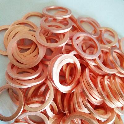 河北紫铜垫片垫圈规格紫铜垫200pcs多种退火耐腐蚀密封耐高温防漏