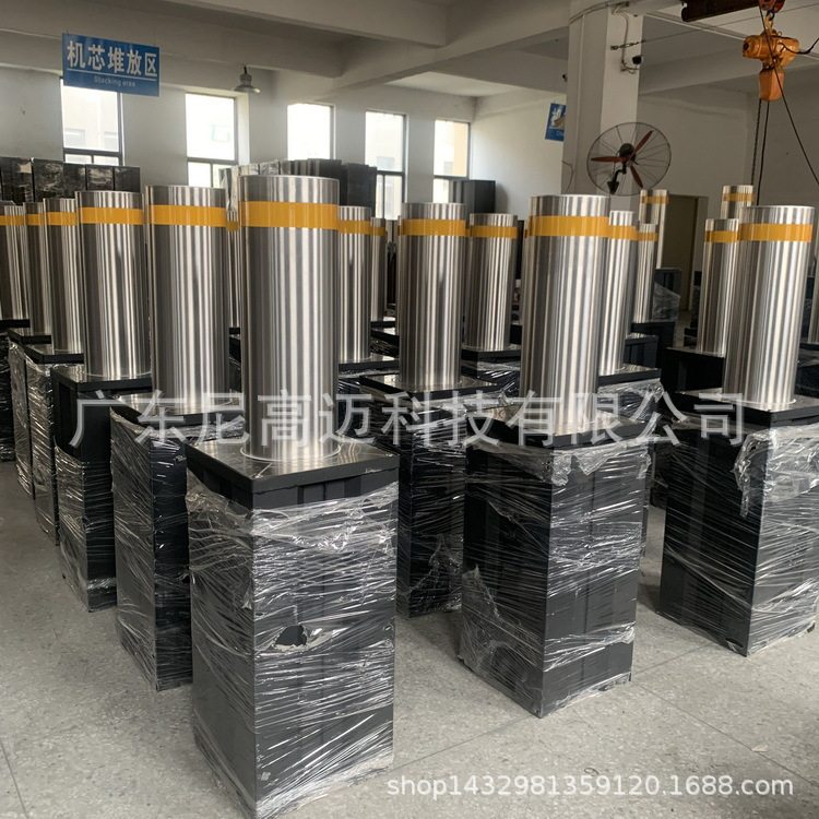 云南学校半自动升降柱地庄不锈钢浅埋路障电动液压伸缩成品车挡