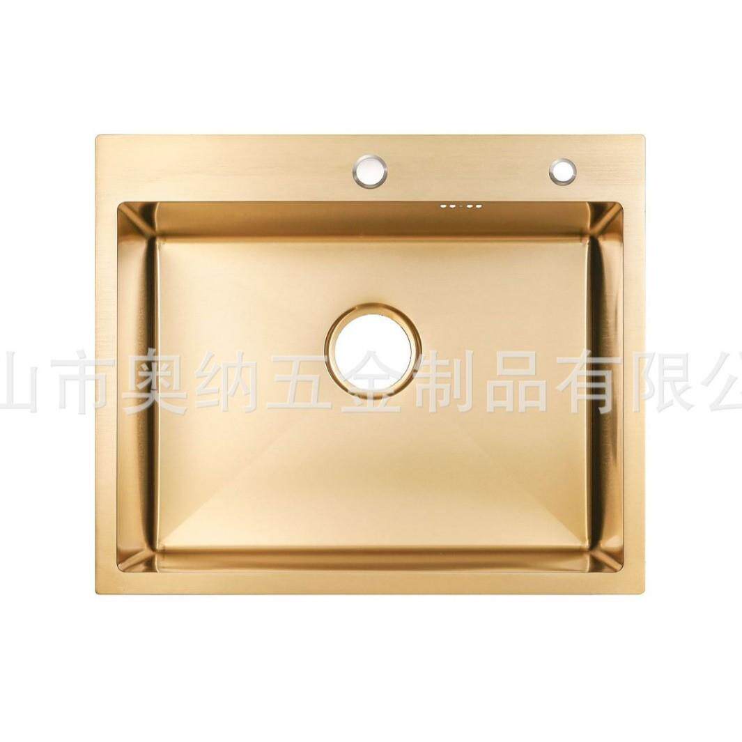 304不锈钢水槽金色水槽/单槽带龙头外贸工厂