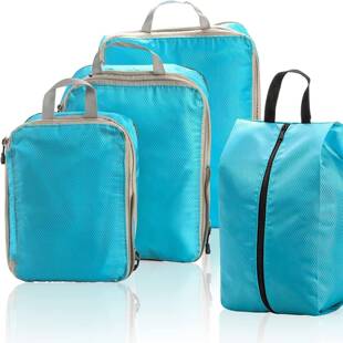 新款多功能四件套收纳袋旅行行李箱收纳包日用品衣物分隔袋小行袋