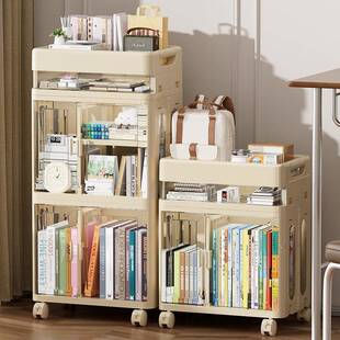 书包置物架带滑轮可移动放书包神器书本收纳架桌边下工位放包推车