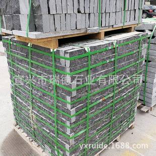 黑色石材火烧面直角花岗岩芝麻黑路沿石路边石道牙石道路工程用