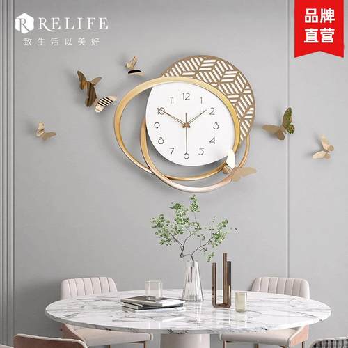 钟表装饰挂钟客厅简约北欧创意现代挂墙艺轻奢创意钟表挂钟