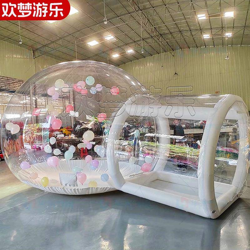 网红充气泡泡屋透明帐篷星空气泡房屋户外野营名宿透明圆形房子