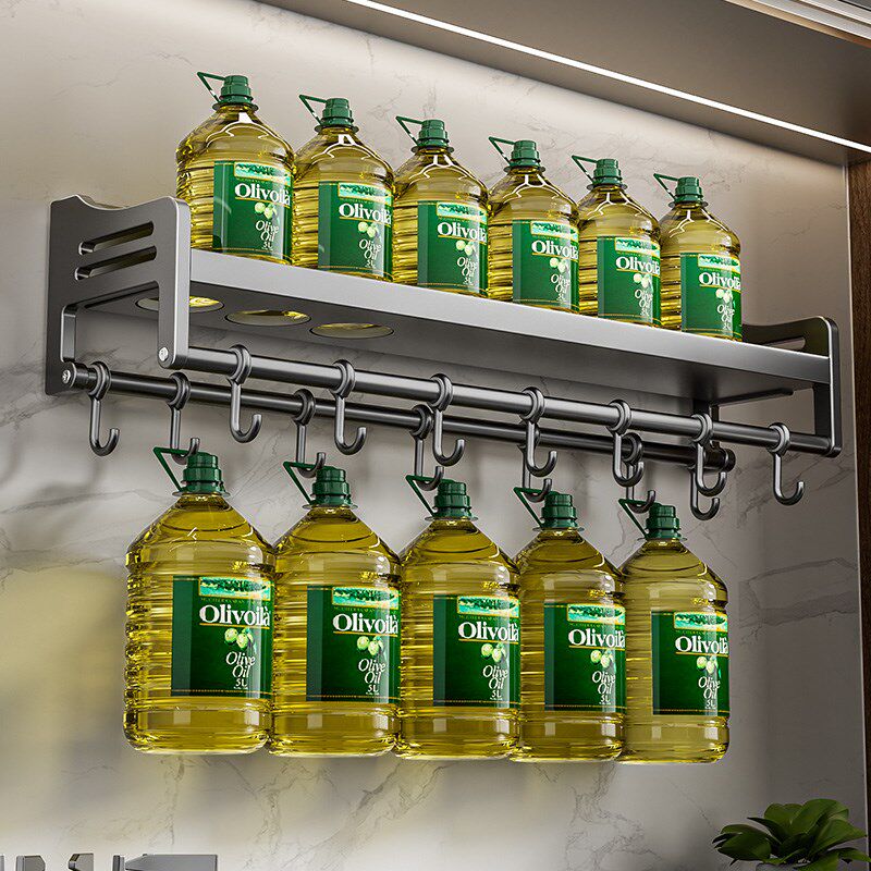 免打孔调料架厨房壁挂式刀架筷子筒厨具一体式收纳架多功能置物架