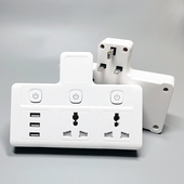 英规港式 插头面板多孔无线转换器白色 多功能插板usb插座英制港版
