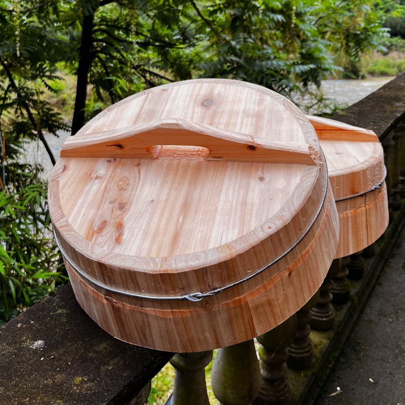 老式原木杉木拱锅盖厨房用具无漆无胶实木加厚盖子可定制尺寸