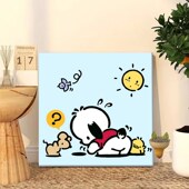 儿童diy数字油画帕洽狗卡通自己手工填色涂色装 饰油彩画简单好画