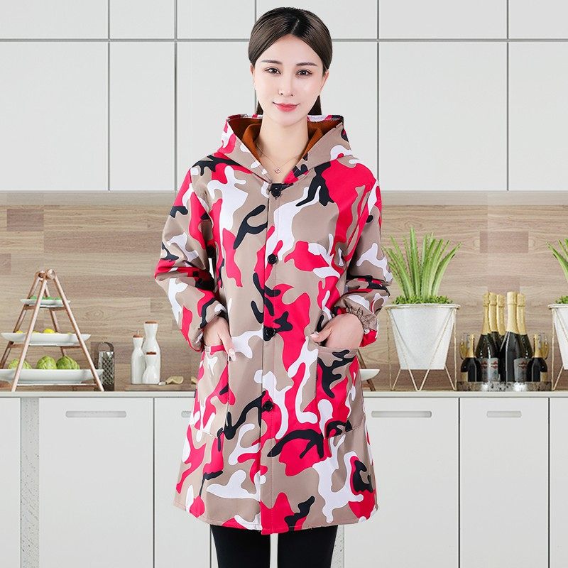 加绒加厚成人罩衣防水防油家用厨房做饭长袖围裙女护衣秋冬外套,家庭/个人清洁工具,围裙,淘宝优惠券,粉丝福利购,淘宝优惠卷