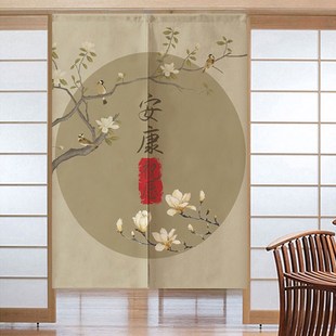 中国风布帘装饰家用布艺挂帘中式门帘隔断帘厨房遮挡玄关厕所卧室