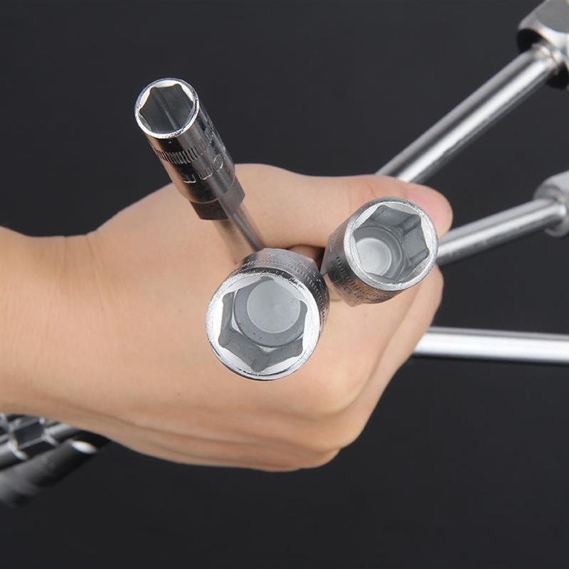 外三角三头套筒扳手套桐板手10-17-19号14套头套同工具多功能