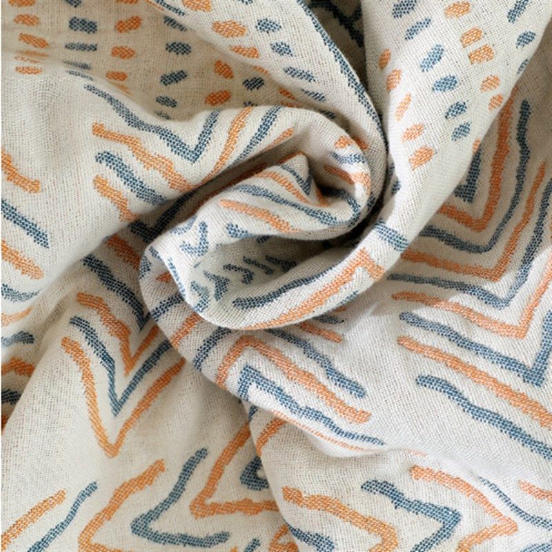 纯棉四层纱布沙发垫波西米亚全包盖布全棉四季通用吸水盖毯毛巾被