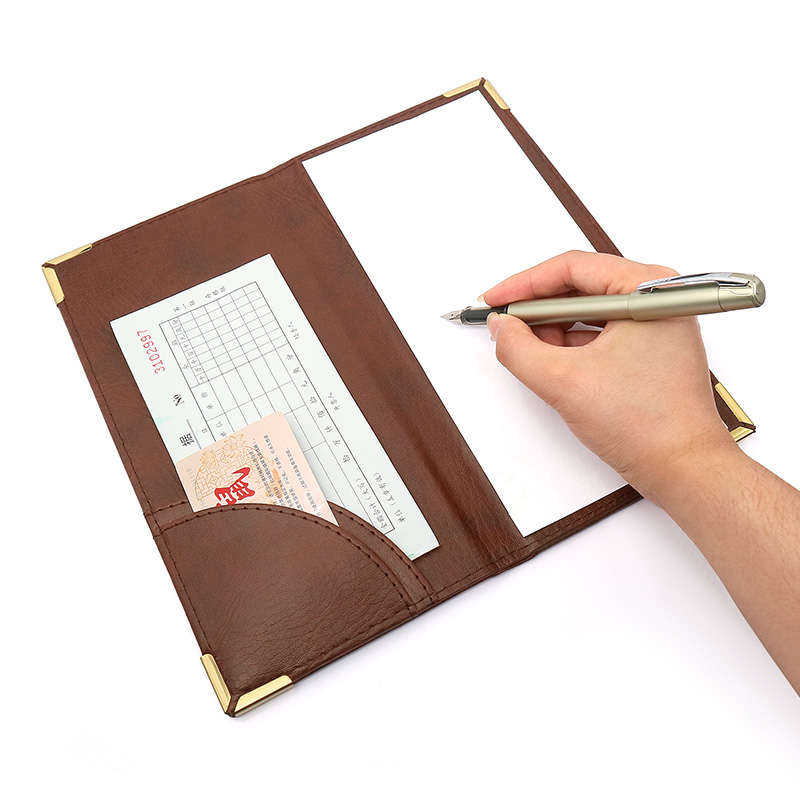 酒店便签夹 写字垫板夹 西餐厅用皮革收银账单夹餐桌厨房菜单酒水