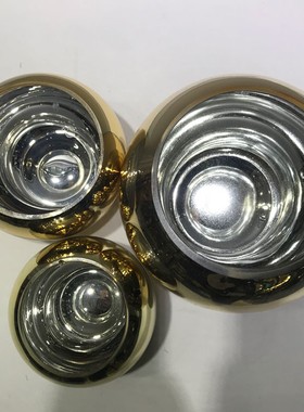 欧式圆球金色花瓶白黑银水养插花桌面圣诞节电镀镜面圆形摆件花瓶