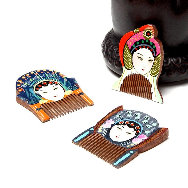 白象梳篦 送老外的特色小礼品礼物 外事商务套装出国 京剧女脸谱