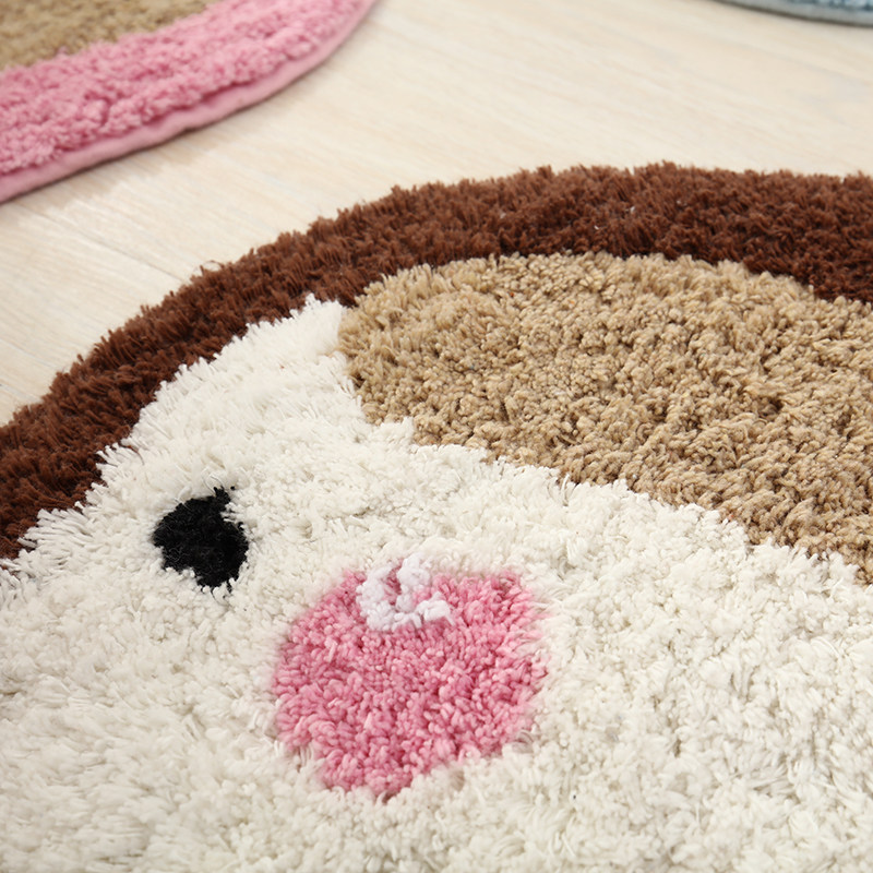 小狗卡通地垫全棉门口地垫卧室进门垫儿童房脚垫子浴室防滑垫吸水