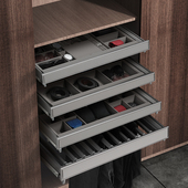 架 抽架家用多功能抽拉衣帽间五金配件西裤 裤 架衣柜内置可伸缩裤