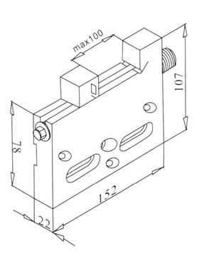 线切割配件大全 慢走丝夹具不锈钢材质XIDIK-7057B手动调节万利虎
