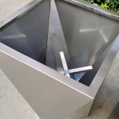 V形花桶 别墅庭院 不锈钢树池 户外定制 大型 广场花箱 商业美陈